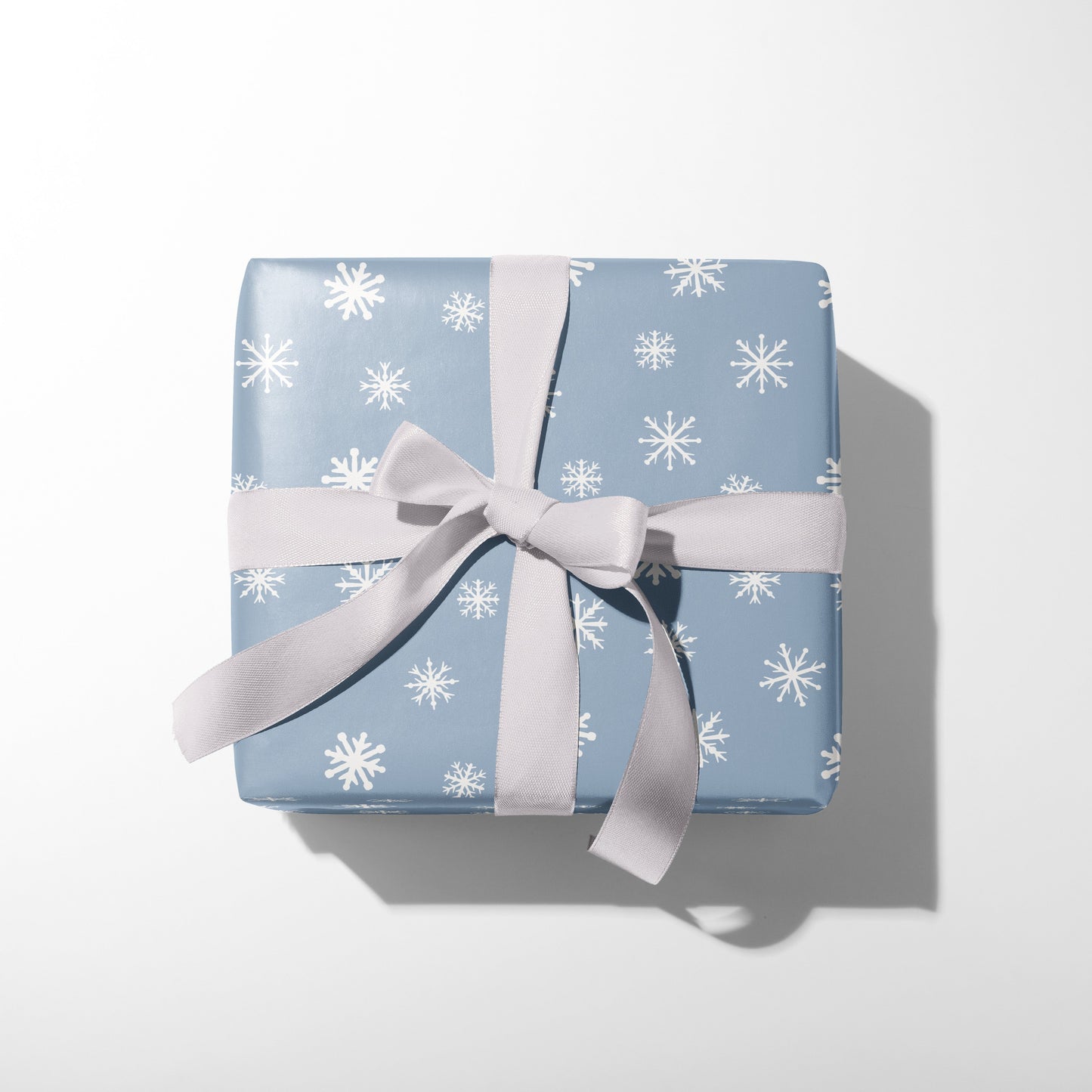 Blue Snowflakes Floral Wrapping Paper