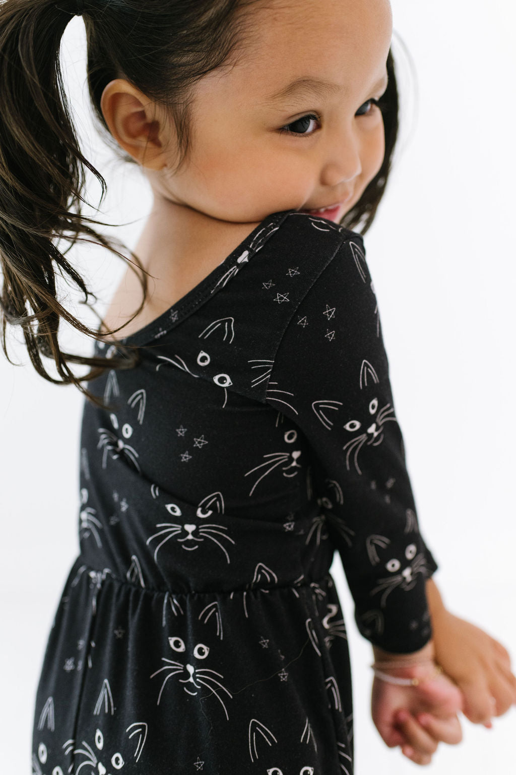 Black Cats Wide Leg Crop Jumpsuit