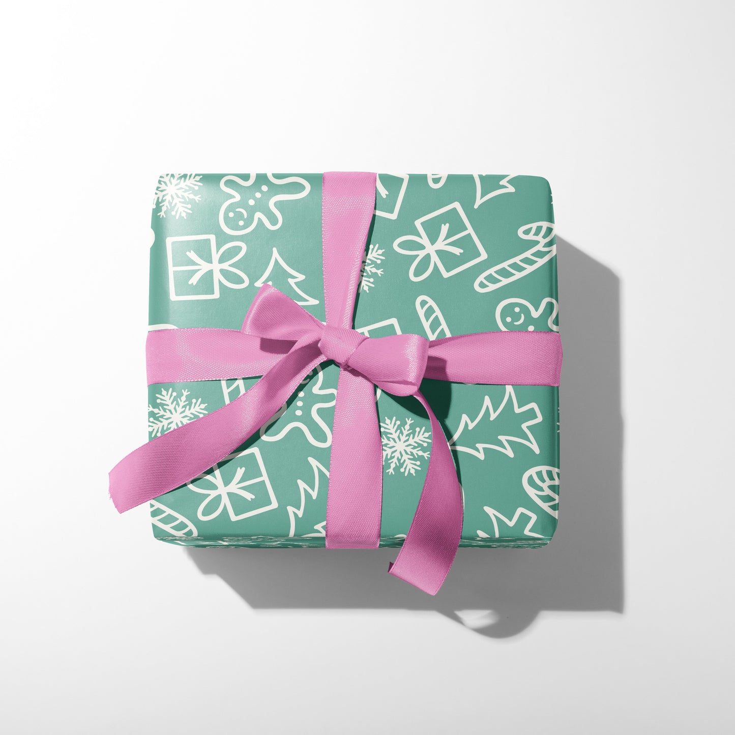 Mint Gingerbread Wrapping Paper