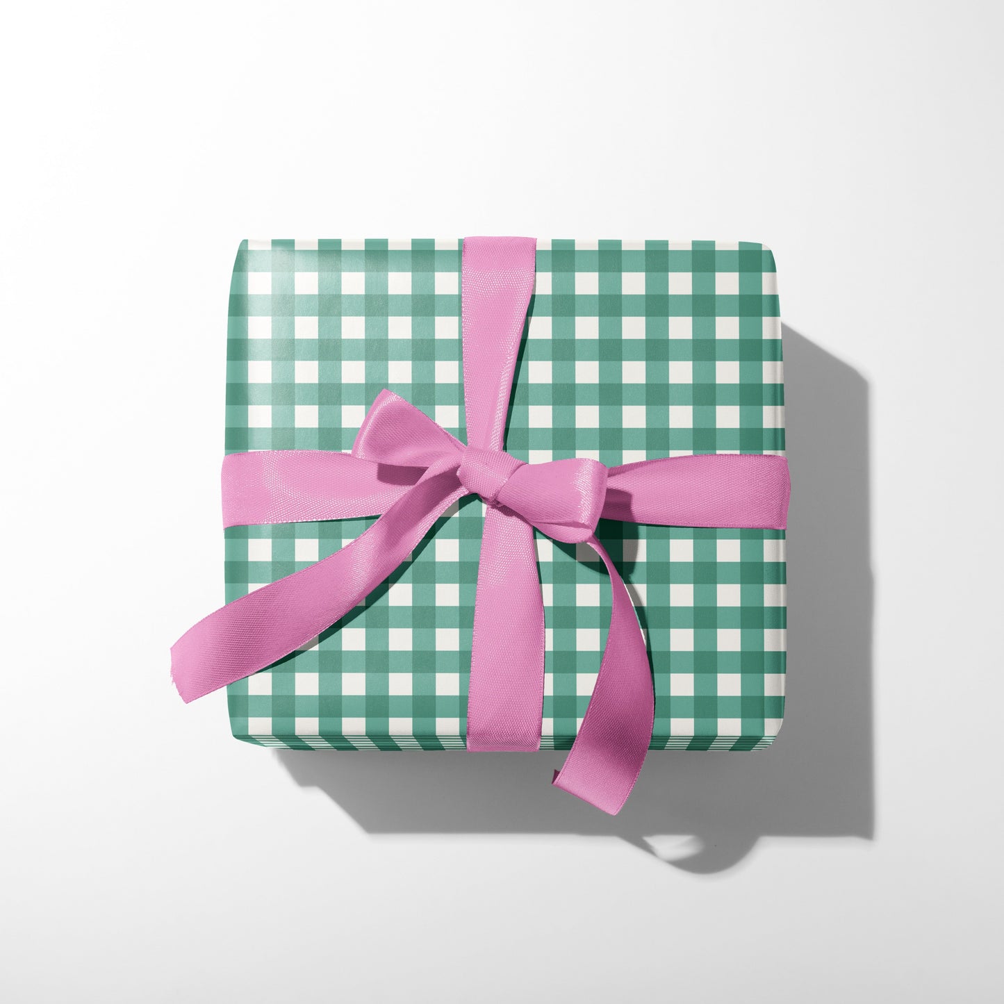 Mint Gingham Wrapping Paper