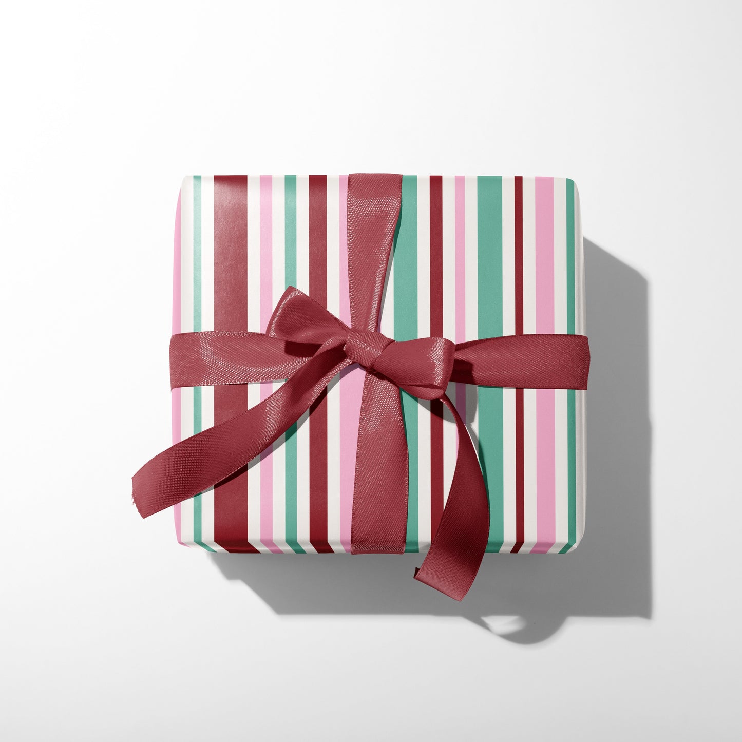 Pink and Mint Stripe Wrapping Paper