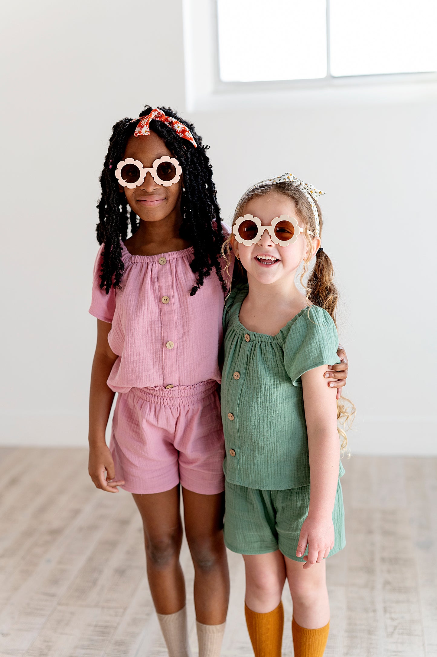 Flutter Sleeve Top and Short Set in Basil