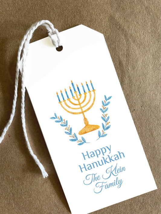 Happy Hannukah Custom Gift Tag