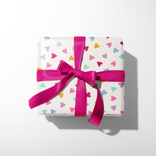 Scattered Hearts Wrapping Paper