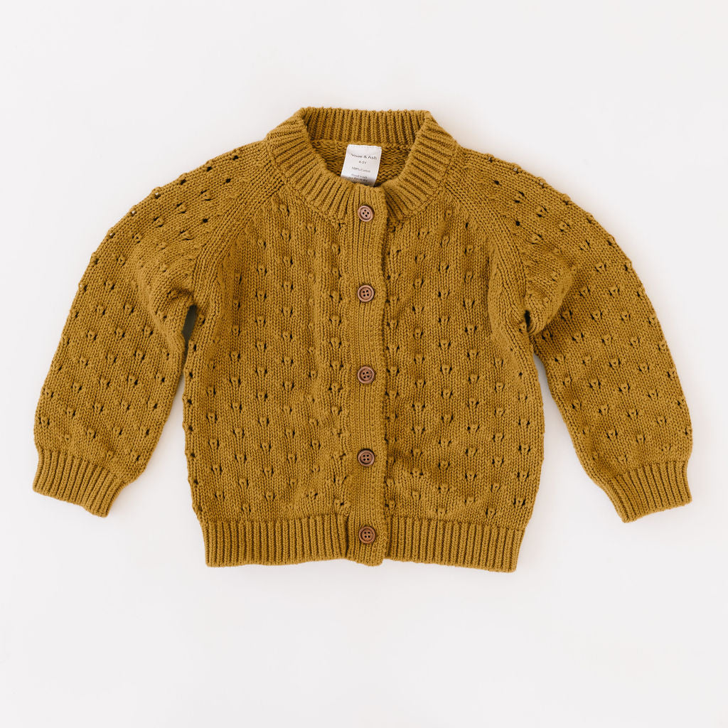 Cotton Cardigan in Bronze
