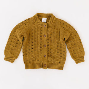 Cotton Cardigan in Bronze