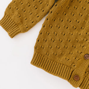 Cotton Cardigan in Bronze