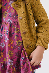Cotton Cardigan in Bronze