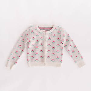 Spring Geo Floral Cardigan
