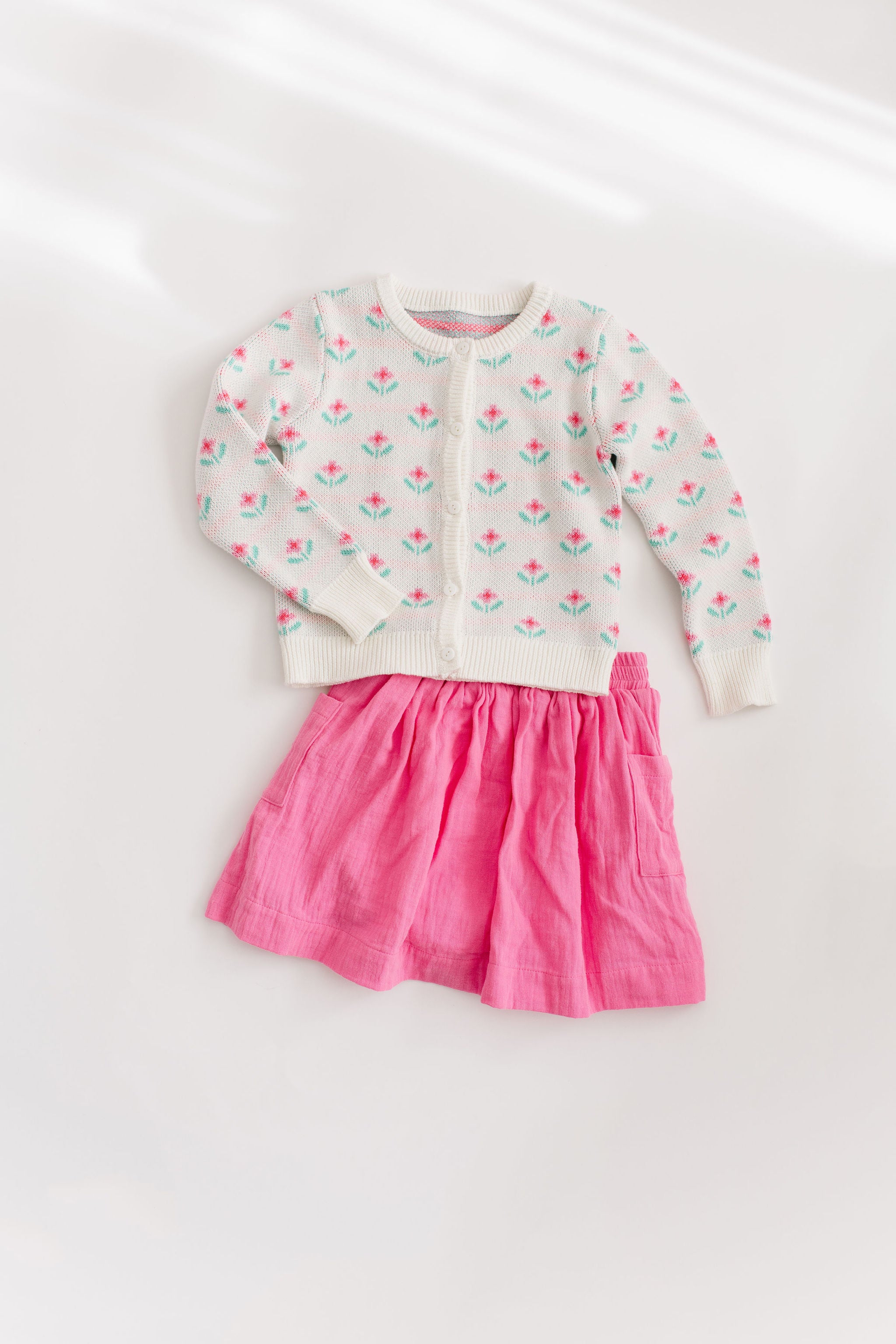 Spring Geo Floral Cardigan