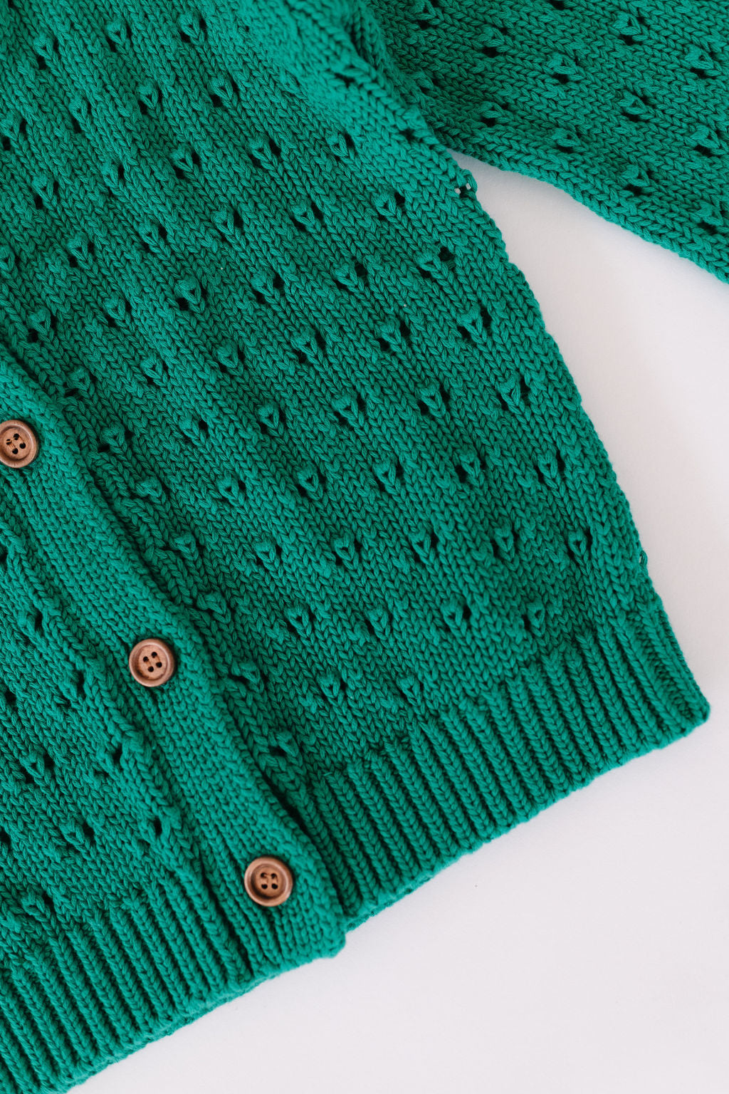 Cotton Cardigan in Ultramarine Green