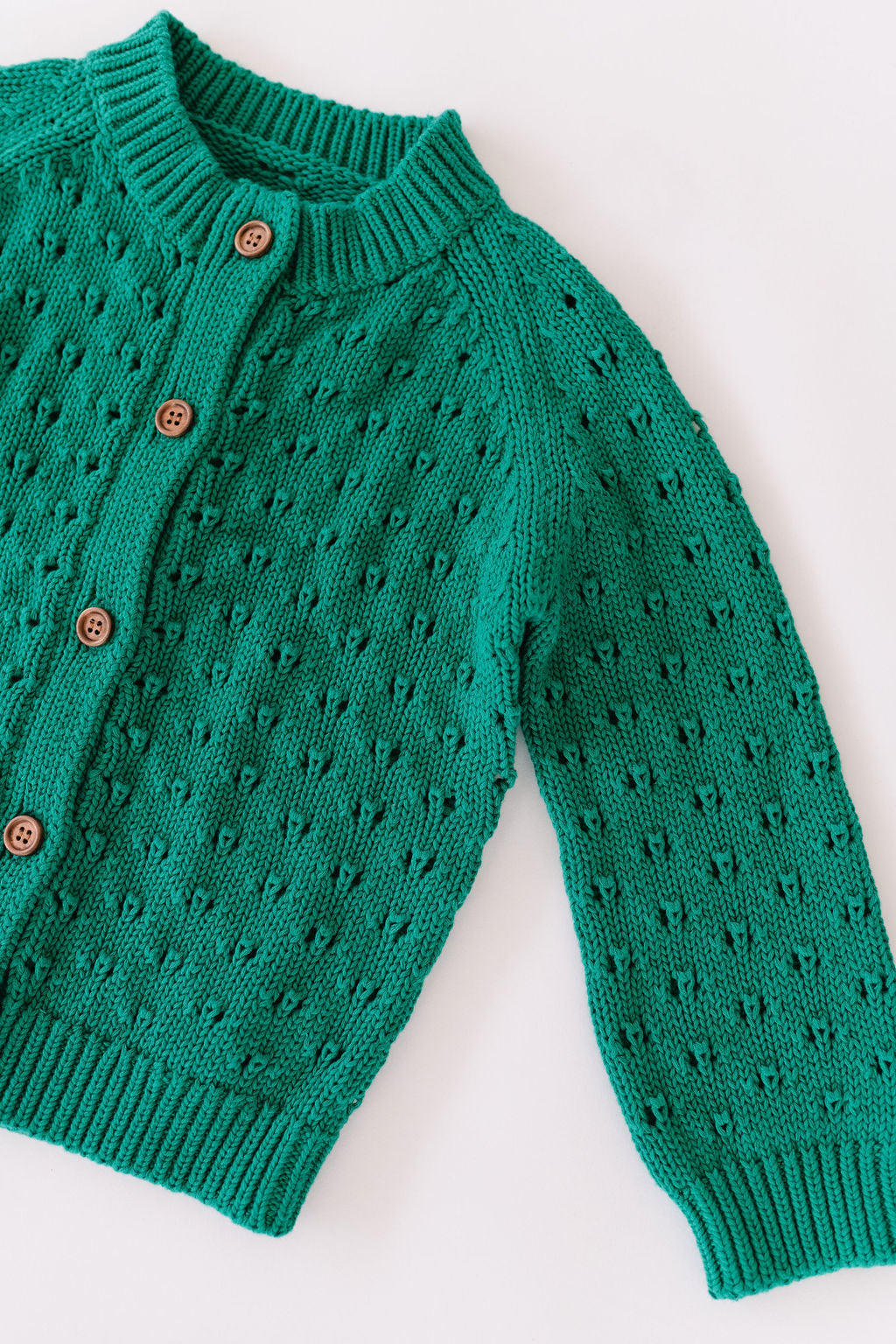 Cotton Cardigan in Ultramarine Green