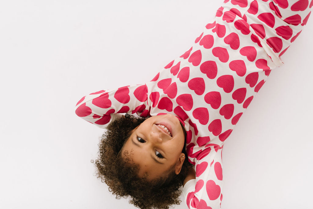 Rose Red Hearts Bamboo PJ Set
